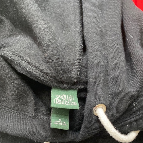 Wild Fable Black Cropped Oversized Hoodie - Picture 3 of 3